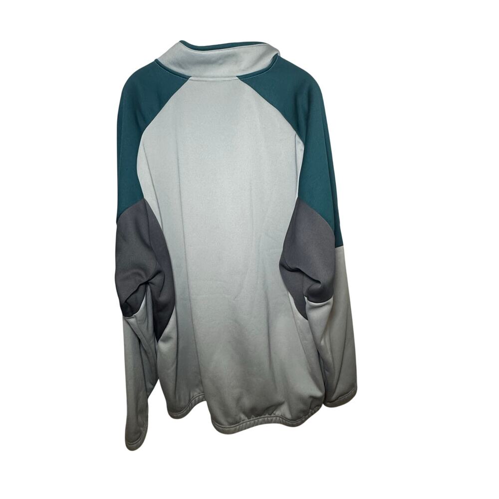 Vintage Reebok Philadelphia Eagles 1/4 Zip Fleece Pullover Gray Men's XL Y2K - Picture 6 of 12